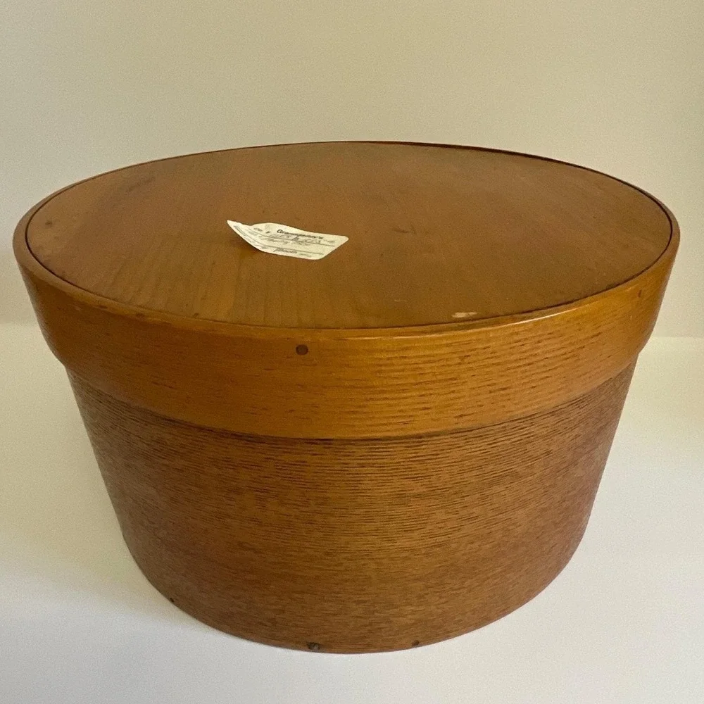 Antique Round Bentwood Wooden Pantry Box 1898 Handwritten Inscription 10 Inch